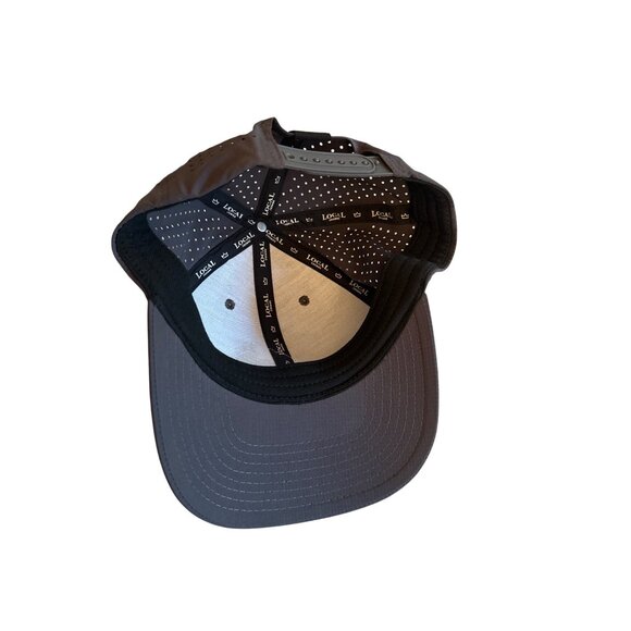 Virginia State Shape Gray Perforated Snapback Hat Local Crown Souvenir Travel - Picture 4 of 6